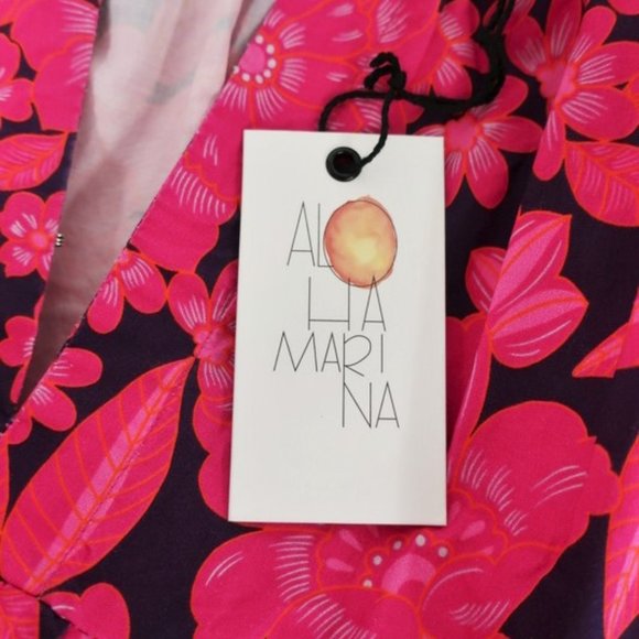 Aloha Marina Maxi Dress Kona Pink Floral - Picture 7 of 8